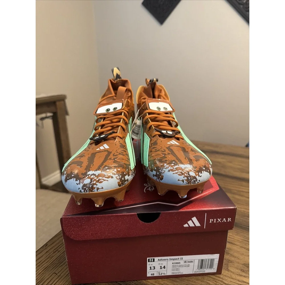 Adidas Adizero Impact II Mid Pixar Cars Mater Football Cleats 2026 Men's Sz 13